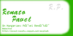 renato pavel business card